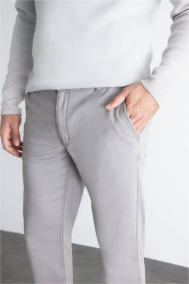 بنطلون تشينو قطن برجل عادية