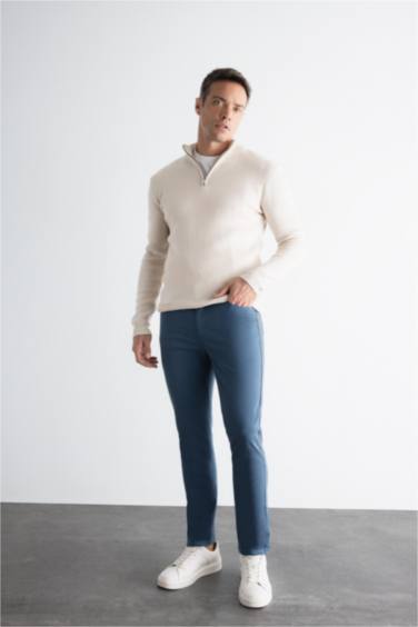 Pantalon chino en toile de coton stretch Coupe slim