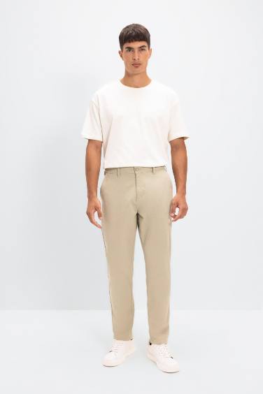 Pantalon chino en toile avec poches