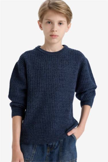 Boy Regular Fit Crew Neck Pullover