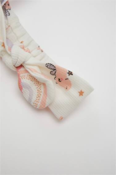 Baby Girl Newborn Dinosaur Patterned Jumpsuit Bandana 2 Piece Set