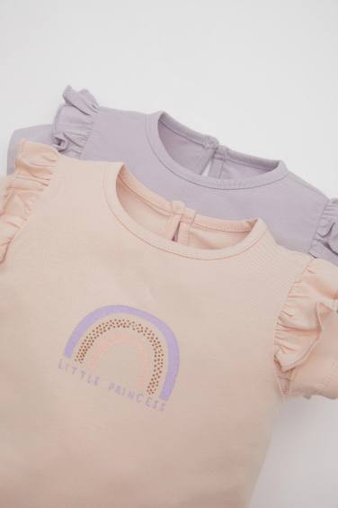 Baby Girl 2 piece Short Sleeve Short Sleeve Snap Body