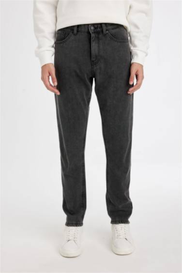 Regular Tapered Fit Denim Trousers