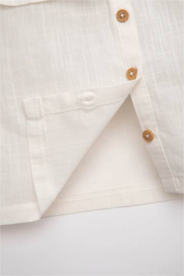 Baby Girl Flared Poplin Sleeveless Ruffle Blouse Shorts 2 Piece Set