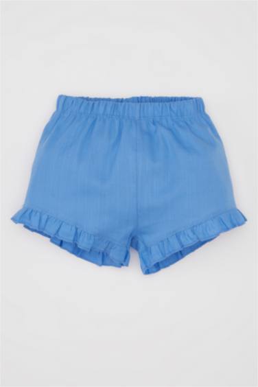 سيت بناتي شورت وبلوزة فلورال بياخة مستديرة - قطعتين