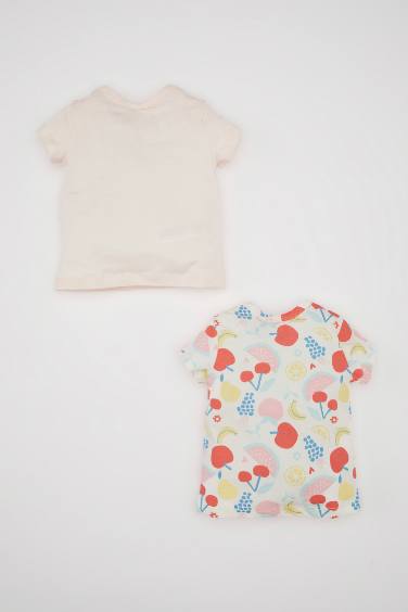 Baby Girl Newborn Fruit Cotton 2 Piece Snap T-Shirt