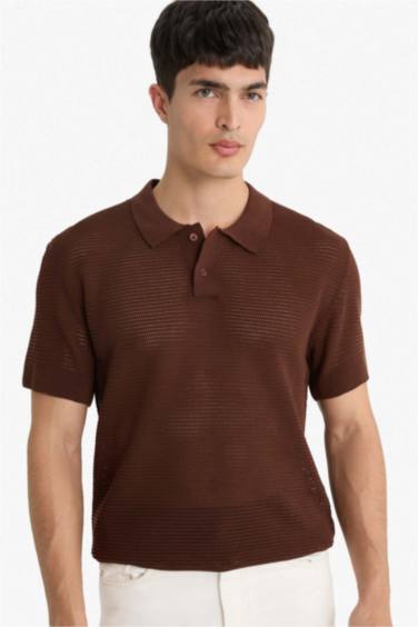 Standard Fit Knitwear Polo T-Shirt