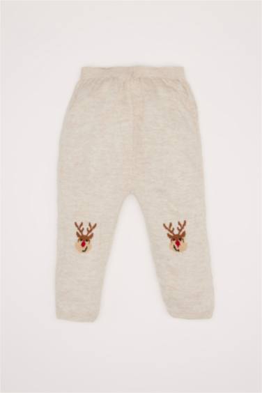Baby Boy New Year Printed Knitted Pullover Bottom 2 Piece