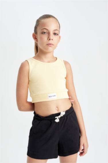 كروب توب بناتي بدون ردن بياخة مستديرة