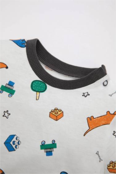 Baby Boy Dog Printed T-Shirt Salopette 2 Piece Set