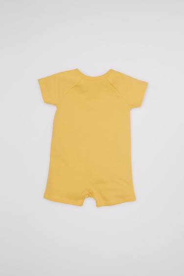 Baby Boy Newborn Dog Printed Short Sleeve Jumpsuit