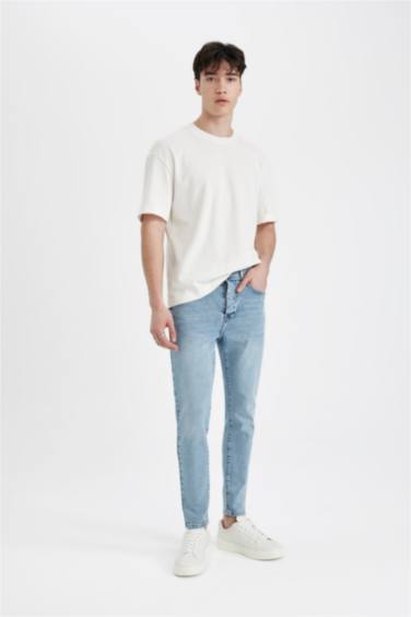 Skinny Crop Fit Dar Rahat Kalıp Normal Bel Ekstra Dar Paça Jean Pantolon