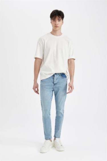 Skinny Crop Fit Dar Rahat Kalıp Normal Bel Ekstra Dar Paça Jean Pantolon