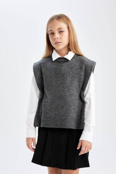 Girl Crew Neck Basic Vest