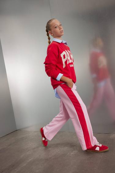 بنطلون سويت بانتس بناتي وايد ليج برجل واسع