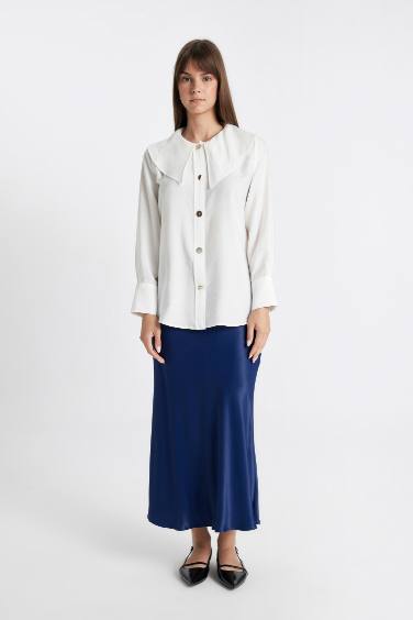 تونيك قصة مريحة بياقة قميص