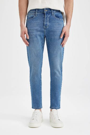 Skinny Crop Fit Dar Rahat Kalıp Normal Bel Ekstra Dar Paça Jean Pantolon