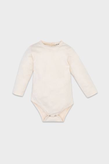 Kız Bebek 2'li Takım Yarım Balıkçı Yaka Uzun Kollu Tişört Salopet Elbise