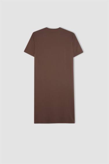 Crew Neck Printed Standart Dress