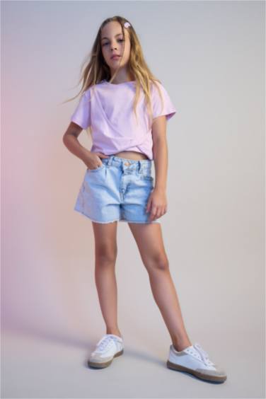 Girl Relax Fit Crew Neck Short Sleeve T-Shirt