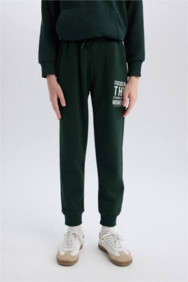 سروال قماش سميك قصة عادية