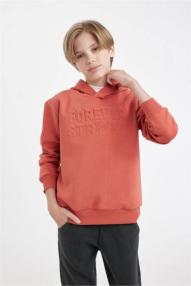 Свитшот с капюшоном стандартного кроя для мальчиков