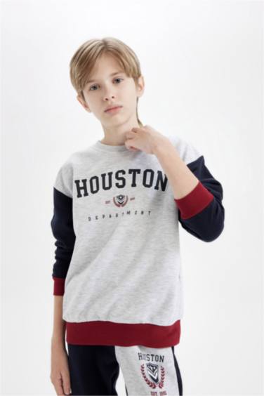 Свитшот оверсайз с принтом для мальчиков