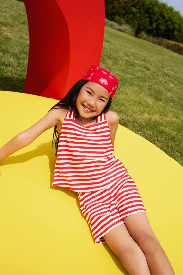 Girl Striped with Bow on the Back Blouse