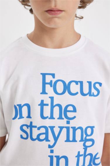 2'li Takım Baskılı Kısa Kollu Tişört Şort Erkek Çocuk