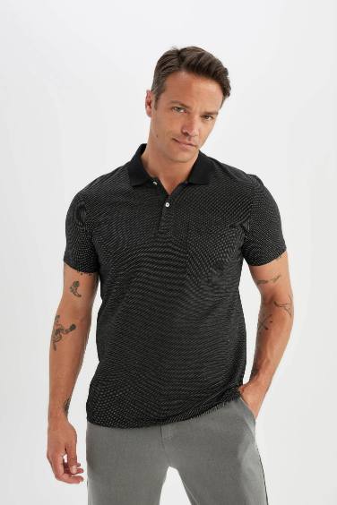 Slim Fit Dar Kesim Kısa Kollu Polo Tişört