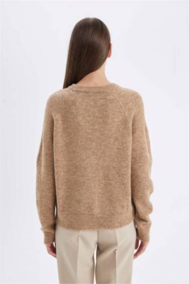 Свитшот стандартного кроя с круглым вырезом