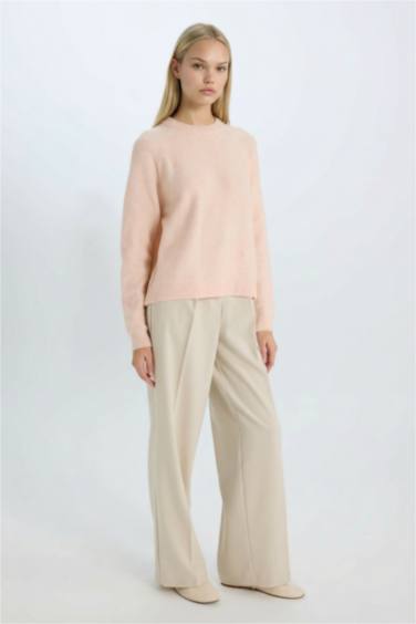 Pull en Tricot à col rond Coupe régulière