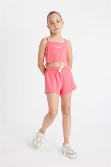 Girl Printed T-Shirt Shorts 2 Piece Set