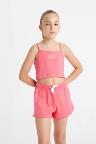 Girl Printed T-Shirt Shorts 2 Piece Set