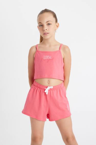 Girl Printed T-Shirt Shorts 2 Piece Set