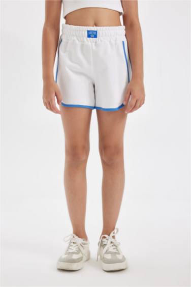 2'li Takım Fitilli Kaşkorse Baskılı Atlet Şort Kız Çocuk