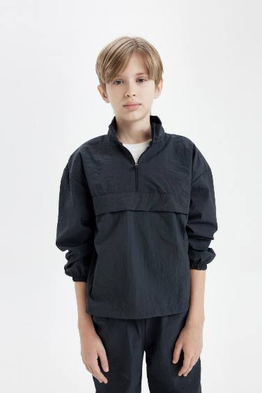 Boy Oversize Fit Parachute Long Sleeve Shirt