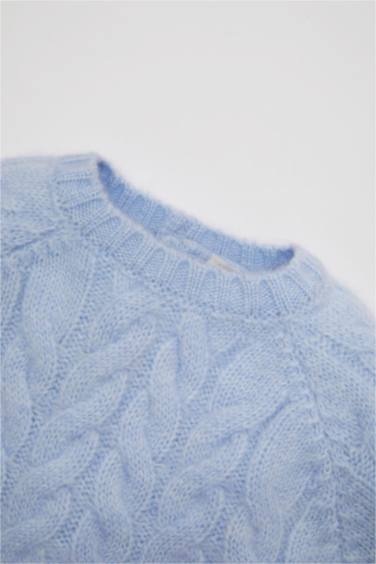 Свитер с круглым вырезом для малышей девочек