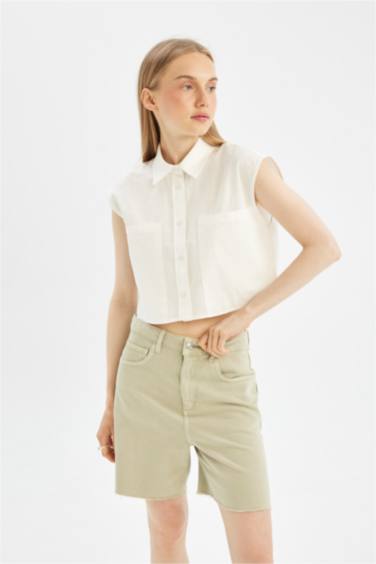 قميص قطن اوفر سايز بدون ردن