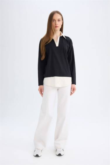 قميص طويل قصة عادية