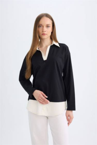 قميص طويل قصة عادية