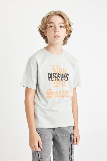 Boy Crew Neck Printed Short Sleeve T-Shirt