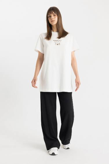 T-shirt à Manches Courtes coupe régulière imprimé à Col Rond