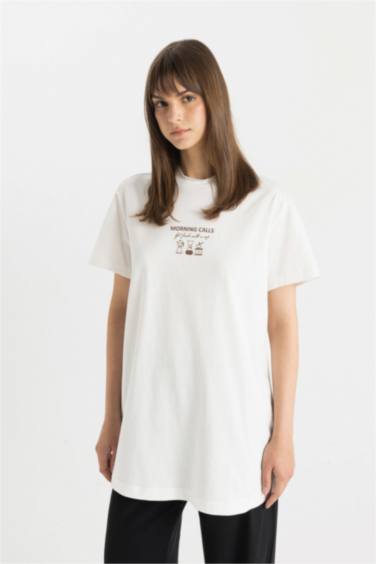 T-shirt à Manches Courtes coupe régulière imprimé à Col Rond