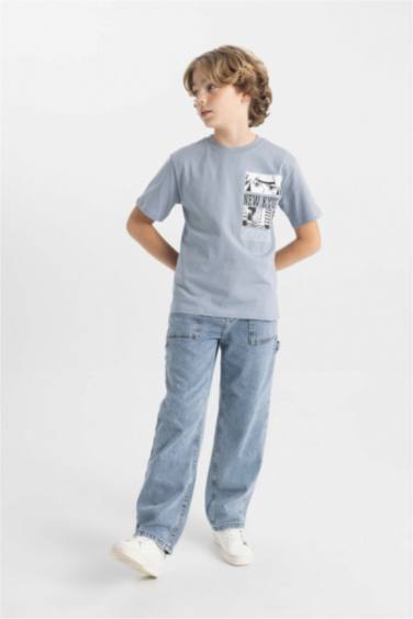 Boy Crew Neck Printed Short Sleeve T-Shirt