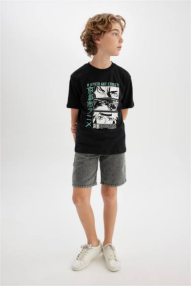 Boy Crew Neck Printed Short Sleeve T-Shirt
