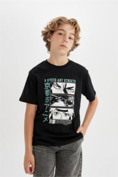 Boy Crew Neck Printed Short Sleeve T-Shirt
