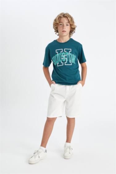 T-Shirt Imprimé à Manches Courtes Col Rond pour Garçon