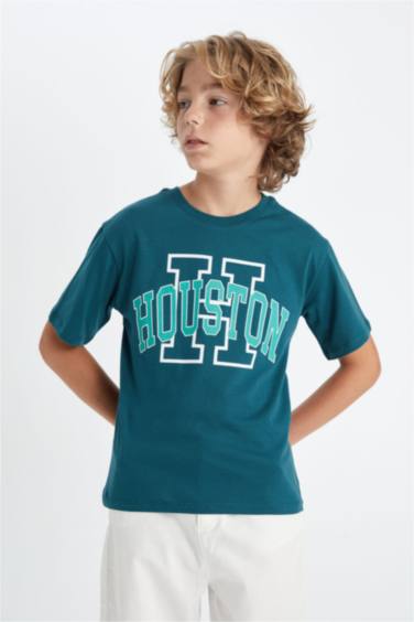 T-Shirt Imprimé à Manches Courtes Col Rond pour Garçon