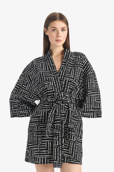 Regular Fit Printed Cotton Beachwear